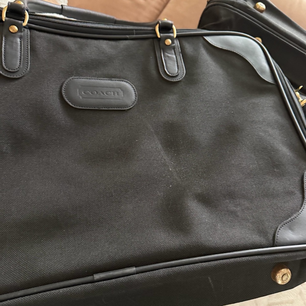 Coach Boston Vintage 1995 Black Triple Level Carryall Suitcase Made in the USA! - Picture 14 of 16